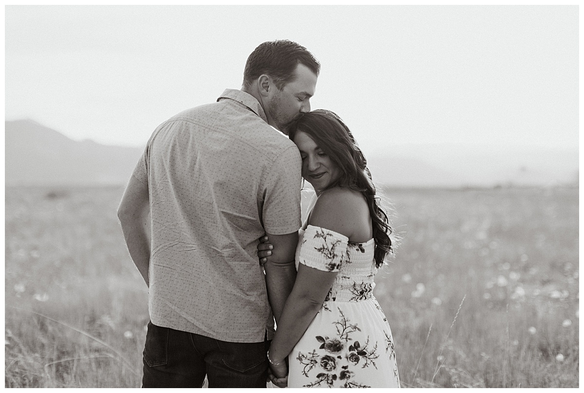 Romantic and flirty engagement session at Davidson Mesa Trail in Boudler, Colorado