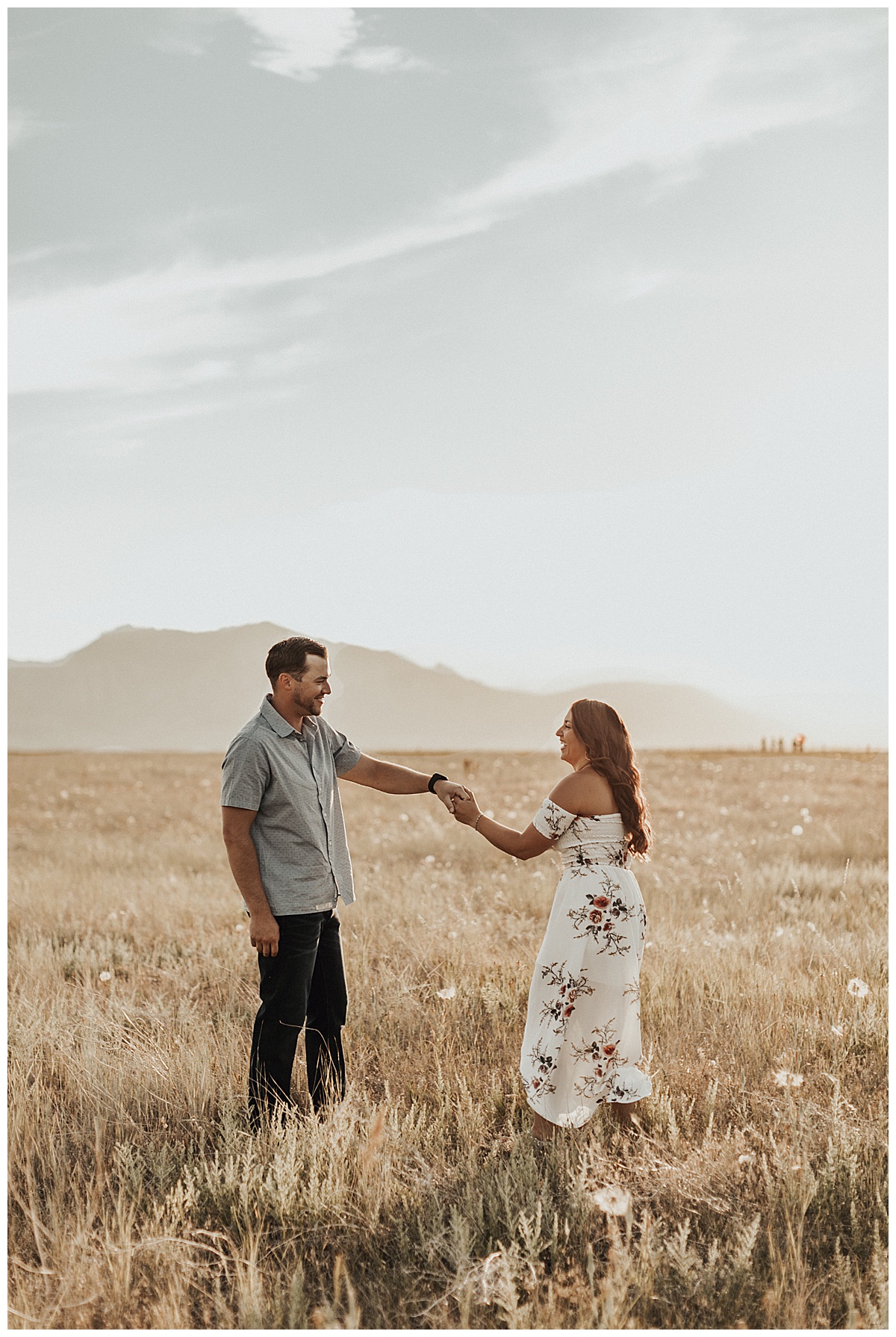 Romantic and flirty engagement session at Davidson Mesa Trail in Boudler, Colorado