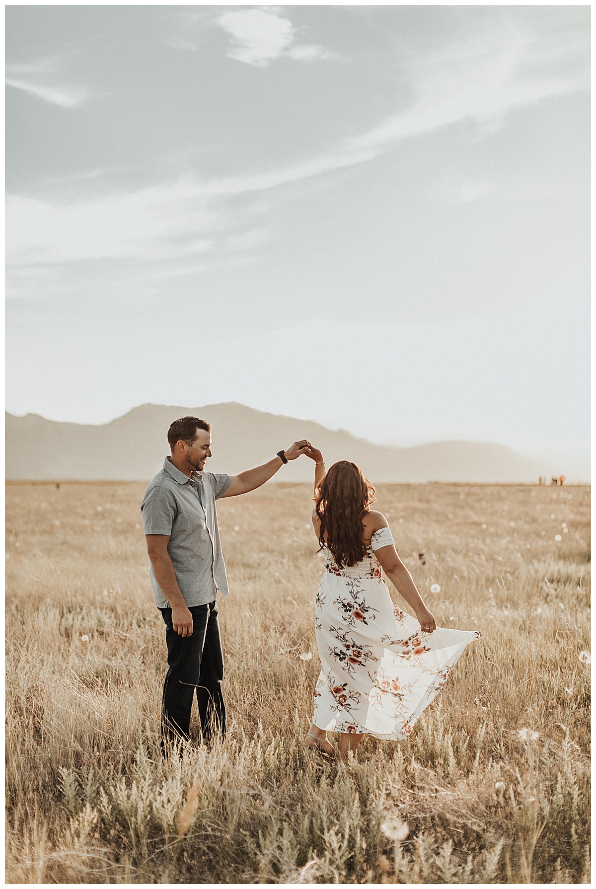 Romantic and flirty engagement session at Davidson Mesa Trail in Boudler, Colorado