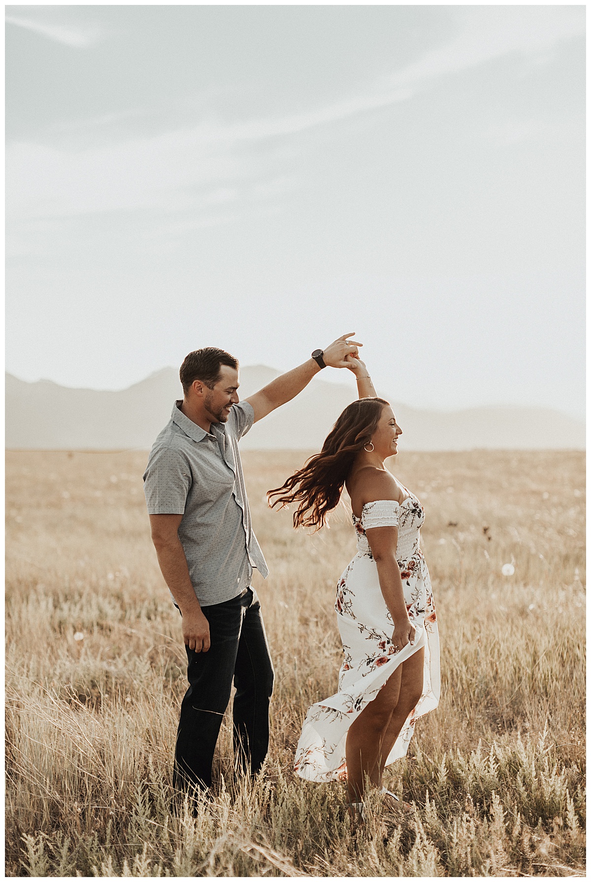 Romantic and flirty engagement session at Davidson Mesa Trail in Boudler, Colorado