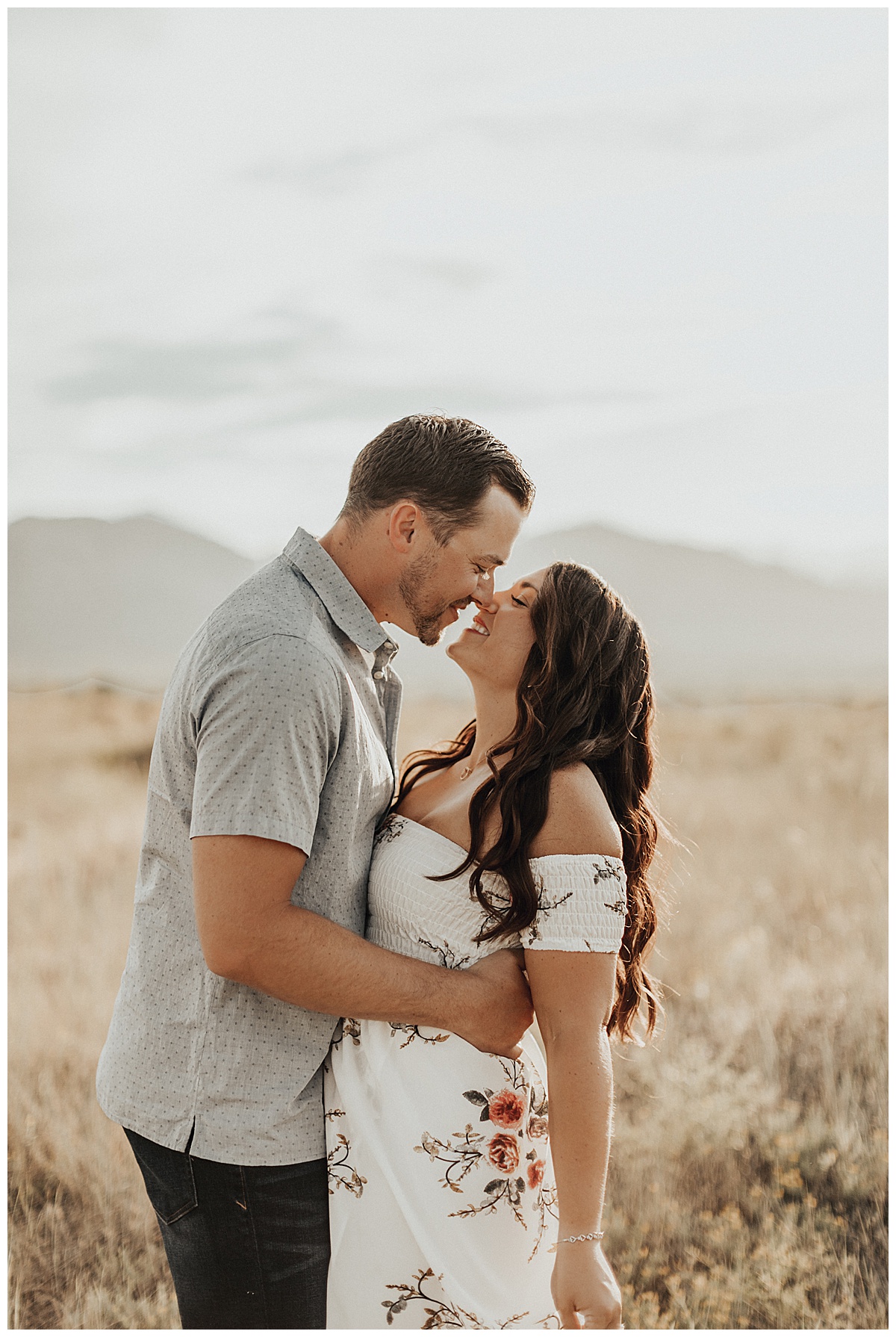 Romantic and flirty engagement session at Davidson Mesa Trail in Boudler, Colorado