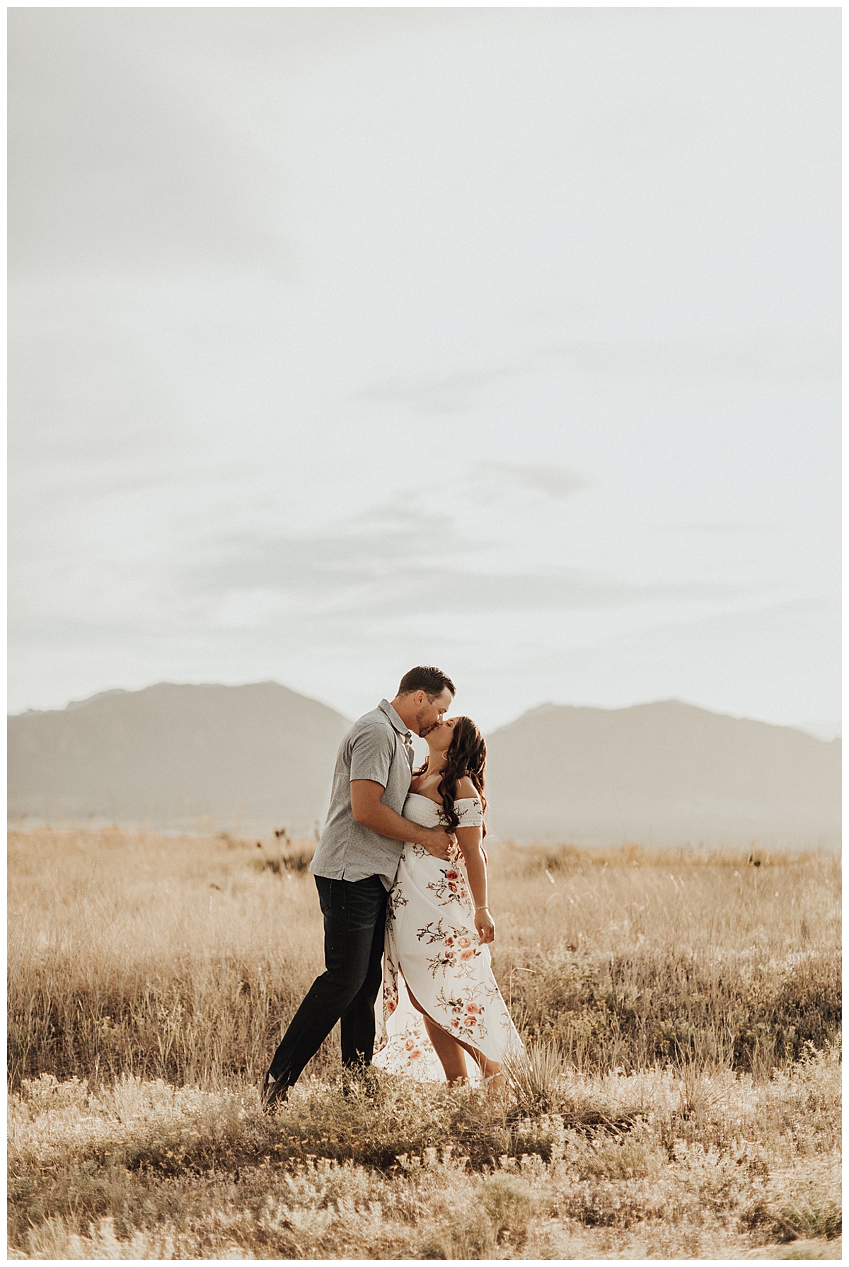 Romantic and flirty engagement session at Davidson Mesa Trail in Boudler, Colorado