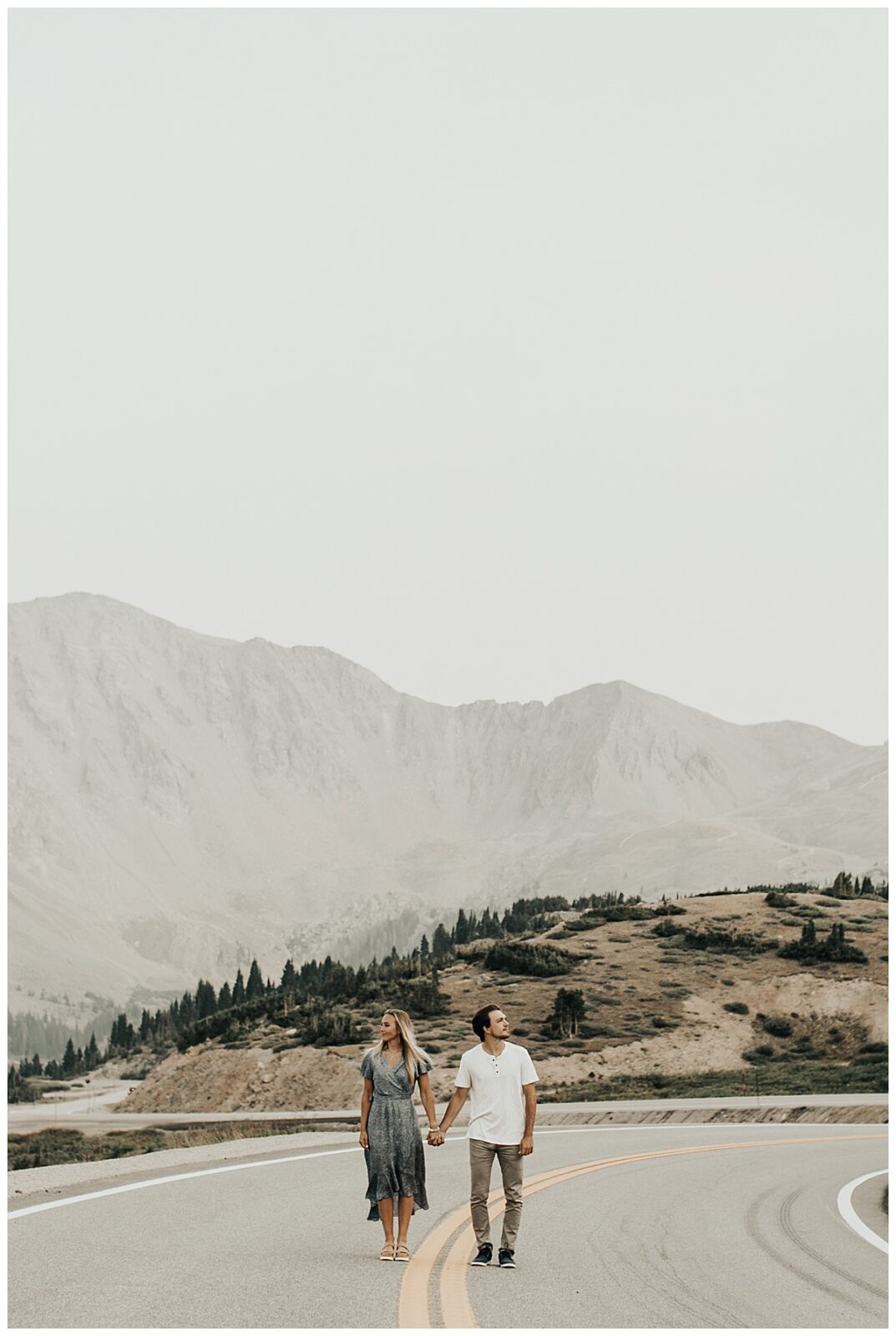 Engagement photoshoot at beautiful Loveland Pass in Colorado