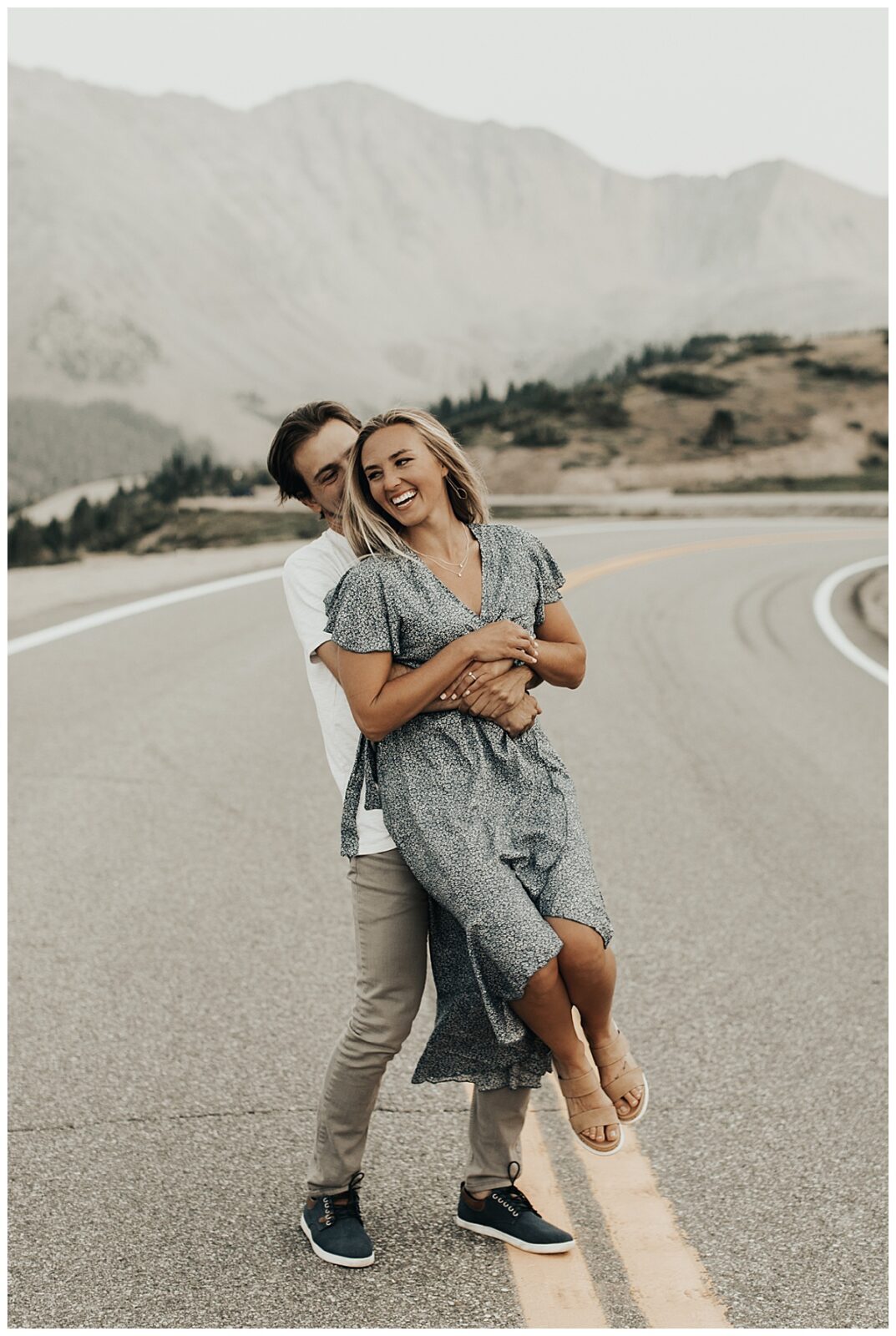 Engagement photoshoot at beautiful Loveland Pass in Colorado