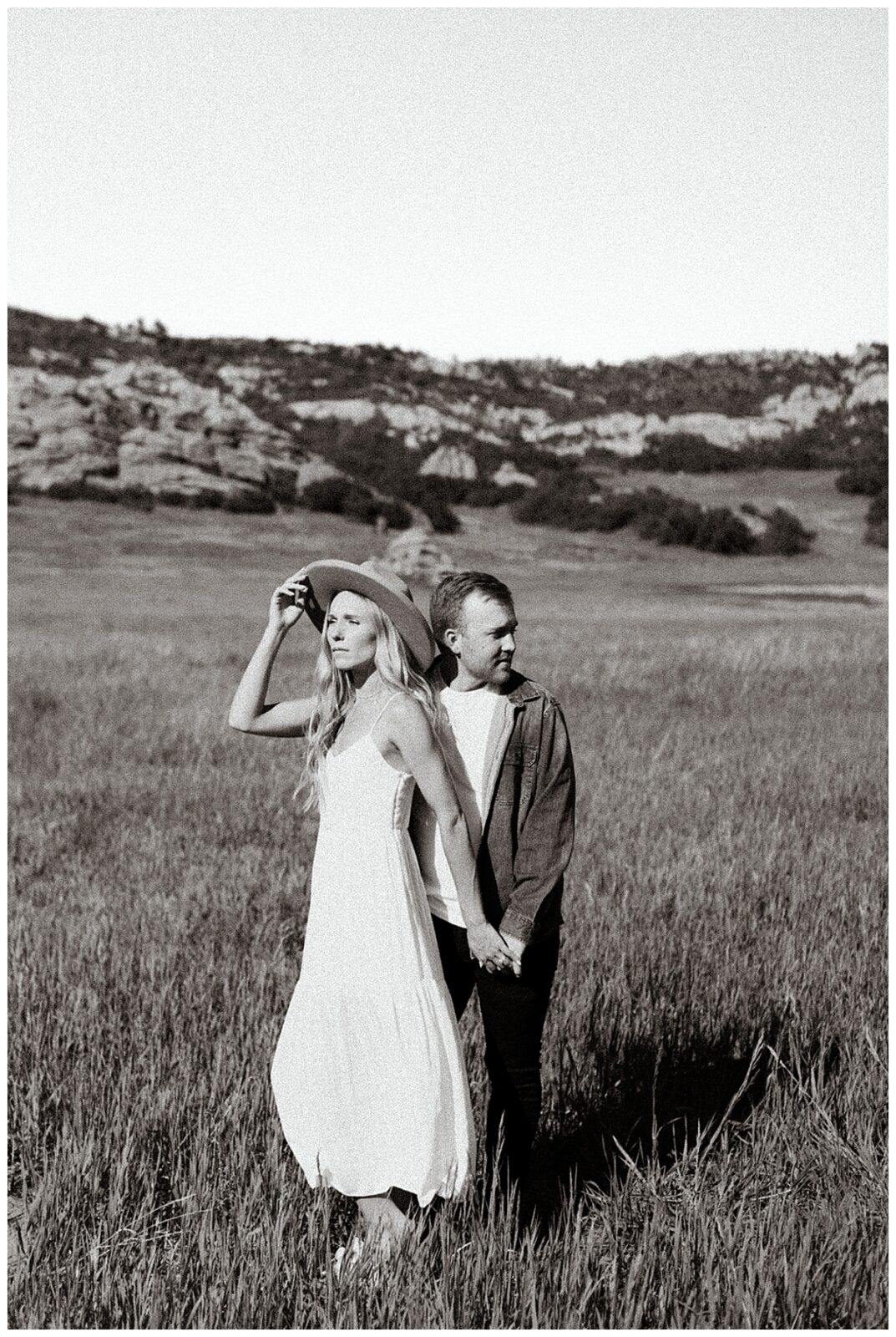 Editorial style black and white engagement session in beautiful Littleton, Colorado