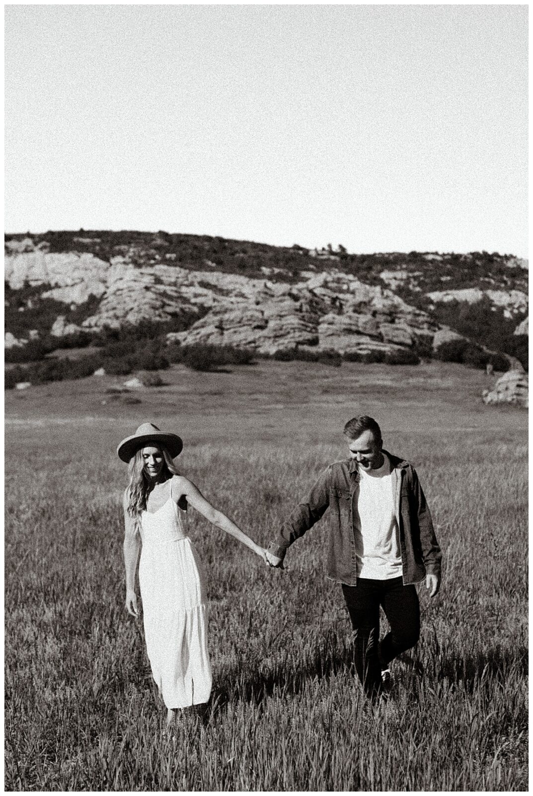 Editorial style black and white engagement session in beautiful Littleton, Colorado