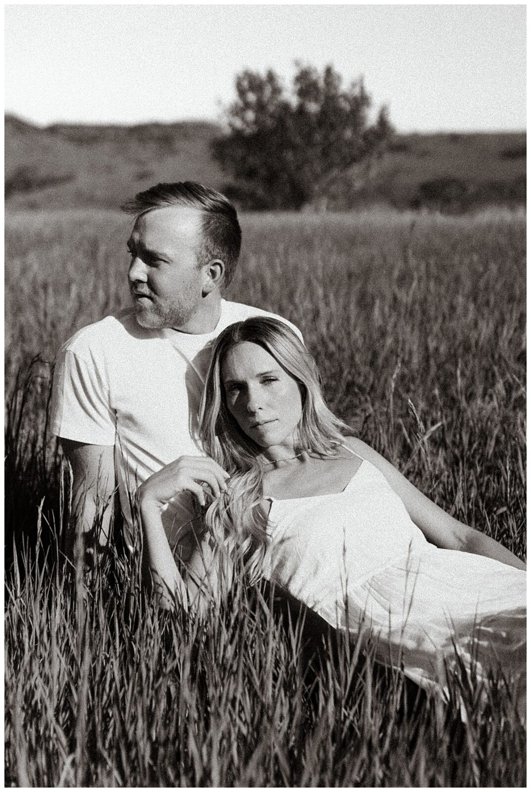 Editorial style black and white engagement session in beautiful Littleton, Colorado